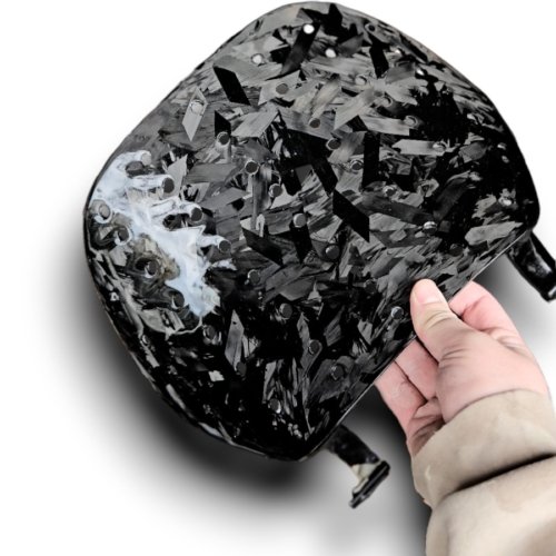 Piaggio Zip Forged Carbon Beenschildklep