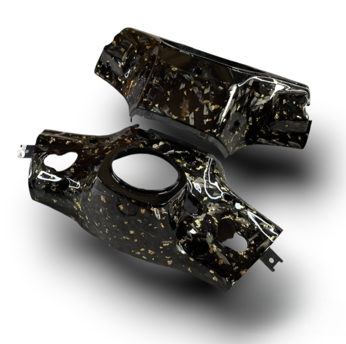 Forged Carbon Stuurkappen Gold-Edition Vespa Sprint/primavera
