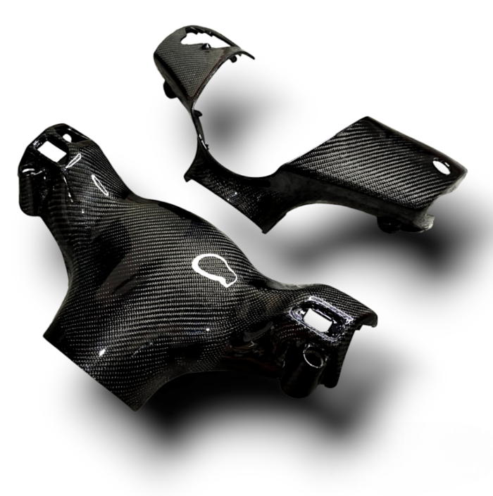 Piaggio Zip Geweven Carbon Stuurkappen