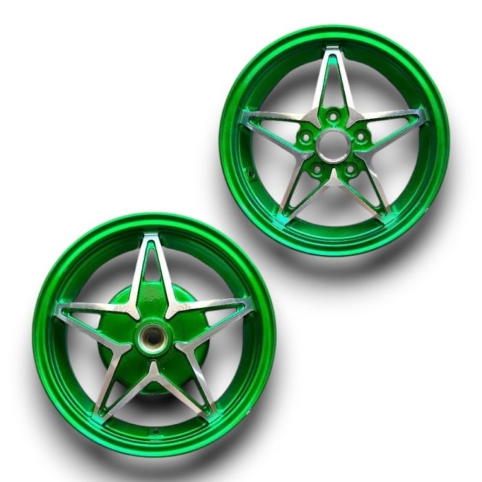 Velgenset 12 inch RACEBOY NINJA STAR Vespa Sprint/Primavera/Piaggio Zip h2o - Afbeelding 5