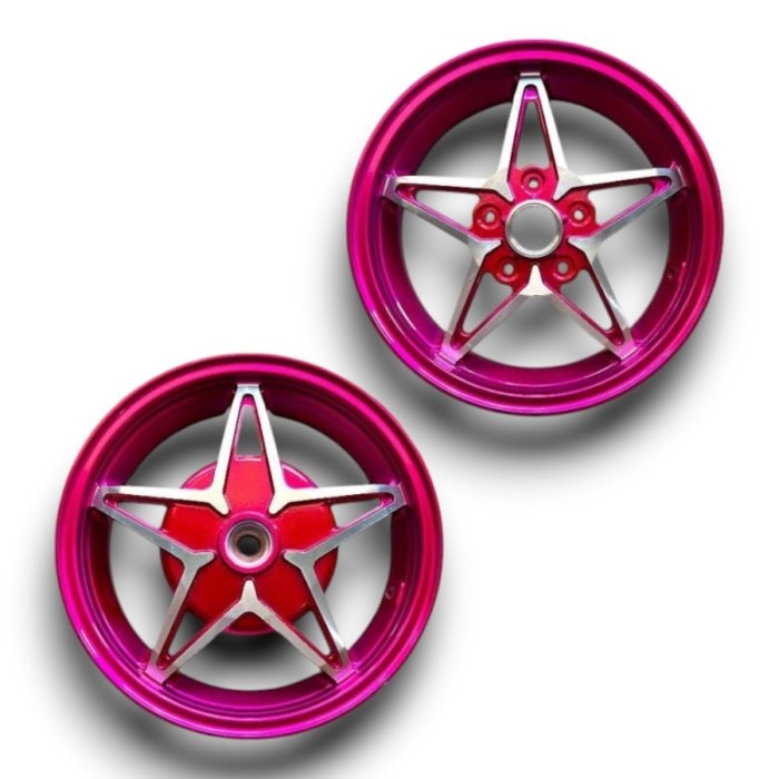 Velgenset 12 inch RACEBOY NINJA STAR Vespa Sprint/Primavera/Piaggio Zip h2o - Afbeelding 2
