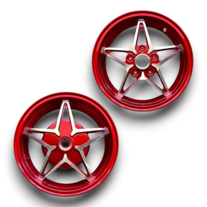 Velgenset 12 inch RACEBOY NINJA STAR Vespa Sprint/Primavera/Piaggio Zip h2o
