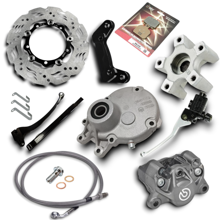 VESPA ACHTERREMSCHIJFSET met BREMBO DOUBLE DISC SPRINT/PRIMAVERA BREMBO/LUIGY