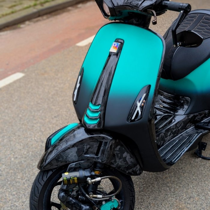 Floating Tank Schokbreker Vespa/Zip 2v/3v/4v Ohlins Look - Afbeelding 2