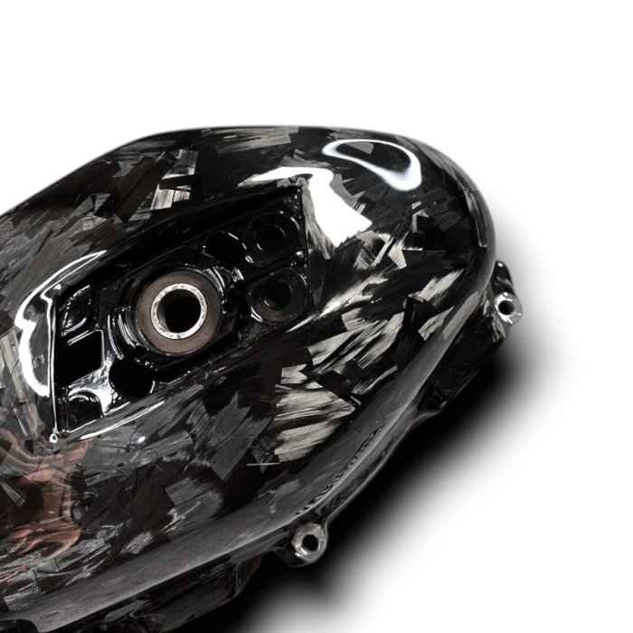Forged Carbon 50/125cc Carterkap/Kickstartdeksel CVT Vespa Sprint/primavera - Afbeelding 3
