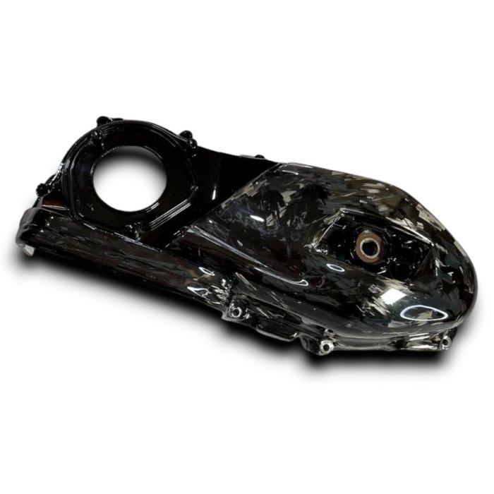 Forged Carbon 50/125cc Carterkap/Kickstartdeksel CVT Vespa Sprint/primavera - Afbeelding 4