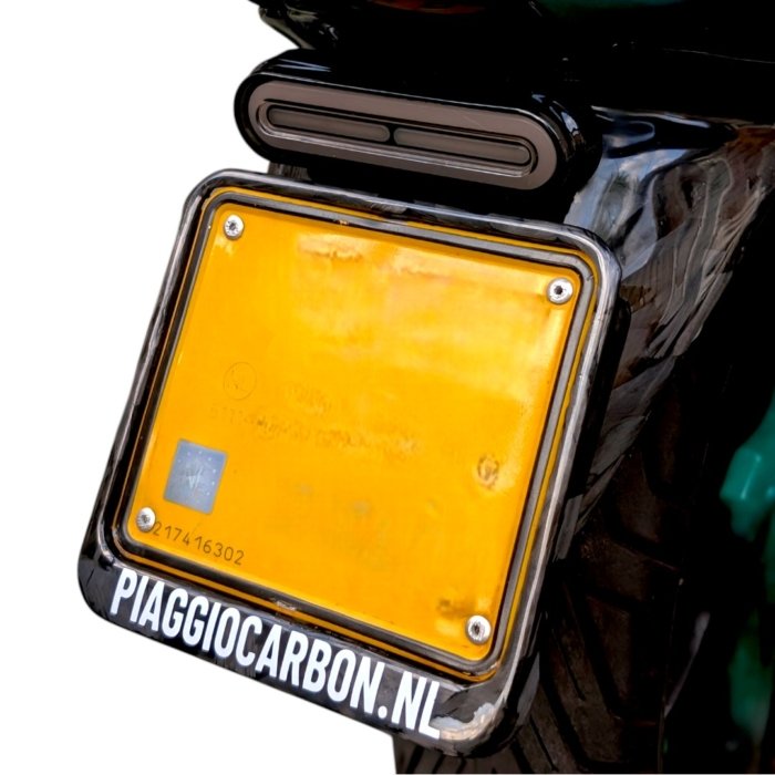 Carbon Fiber/Forged Carbon Kentekenhouder Brom/Snor scooter/brommer/motorplaat Universeel - Afbeelding 4
