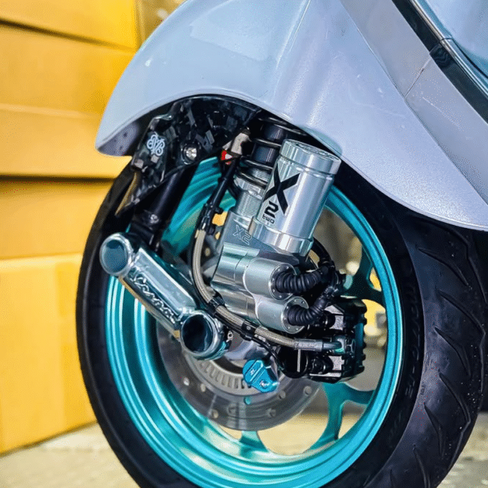 Luchtveering X-2 Schokbreker Vespa/Zip Origineel Voor+Achter SET - Afbeelding 4